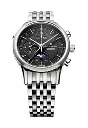Maurice Lacroix Les Classiques Chronographe Phases De Lune Czarny/Stal Ø41 mm LC6078-SS002-33E