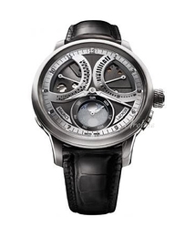 Maurice Lacroix Masterpiece Lune Retrograde Szary/Skóra Ø46 mm MP7278-SS001-320