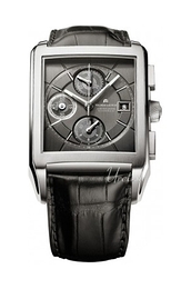 Maurice Lacroix Pontos Rectangulaire Chronographe Czarny/Skóra 42.8x38.2 mm PT6197-SS001-330