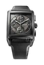 Maurice Lacroix Pontos Rectangulaire Chronographe Full Black Czarny/Guma 42.8x38.2 mm PT6197-SS001-331