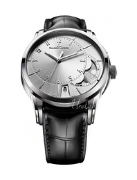 Maurice Lacroix Pontos Decentrique Phases De Lune Srebrny/Skóra Ø45 mm PT6318-SS001-130