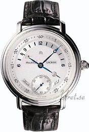Maurice Lacroix Masterpiece Srebrny/Skóra Ø43 mm MP6218-SS001-190