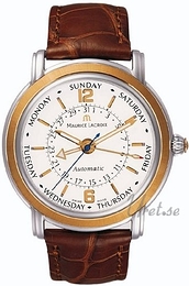 Maurice Lacroix Masterpiece Srebrny/Skóra Ø40 mm MP6328-PS101-19E