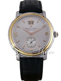 Maurice Lacroix Masterpiece Classic Biały/Skóra Ø40 mm MP6378-PS101-290