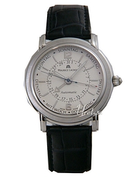 Maurice Lacroix Masterpiece Classic Srebrny/Skóra Ø40 mm MP6328-SS001-19G