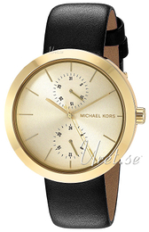 Michael Kors Garner Żółte złoto/Skóra Ø38 mm MK2574