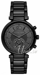 Michael Kors Czarny/Stal Ø39 mm MK6297