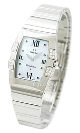 Omega Constellation Quadrella Biały/Stal 32.6x25 mm 1586.79.00