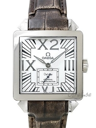 Omega De Ville X2 Biały/Skóra 35x35 mm 7710.30.39