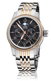 Oris Aviation Big Crown Complication Czarny/Stal w odcieniu złota Ø40 mm 581 7627 4364 MB