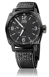 Oris Aviation BC4 Small Second Date Czarny/Skóra Ø42.7 mm 643 7617 4764 LS