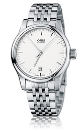 Oris Culture Classic Date Srebrny/Stal Ø37 mm 733 7578 4051 MB
