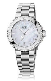 Oris Divers Aquis Date Biały/Stal Ø36 mm 01 733 7652 4151-07 8 18 01P