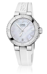 Oris Divers Aquis Date Biały/Guma Ø36 mm 01 733 7652 4151-07 4 18 31