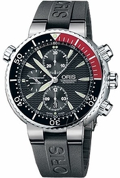 Oris Diving Czarny/Guma Ø47 mm 674 7599 7154 RS