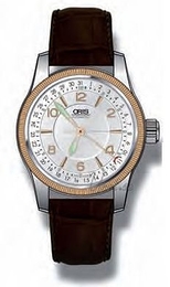 Oris Aviation Srebrny/Skóra Ø30 mm 584 7626 4361 LS