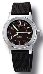 Oris Aviation Czarny/Guma Ø40 mm 635 7500 4164 RS