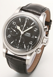 Oris Aviation Czarny/Skóra Ø42 mm 674 7567 4064 LS