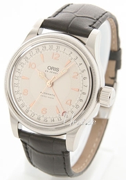 Oris Aviation Srebrny/Skóra Ø40 mm 754 7543 4061 LS