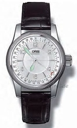 Oris Aviation Big Crown Pointer Date Srebrny/Skóra Ø40 mm 754 7628 4061 LS