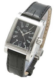 Oris Culture Miles Czarny/Skóra 36x24 mm 561 7526 4064 LS