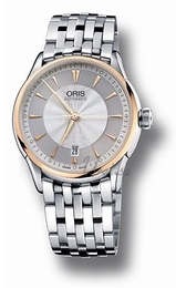 Oris Culture Artelier Date Srebrny/Stal Ø40 mm 733 7591 6351 MB