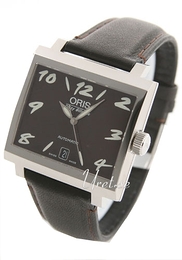 Oris Culture Brązowy/Skóra 39x36 mm 733 7593 4089 LS
