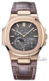 Patek Philippe Nautilus Szary/Skóra 43x38 mm 5712R/001