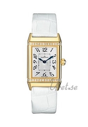Jaeger LeCoultre Reverso Joaillerie Duetto Classique Biały/Skóra 38.7x23 mm 2561402