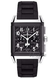 Jaeger LeCoultre Reverso Squadra World Chronograph Polo Fields Czarny/Guma 36.5x53 mm 702J67P