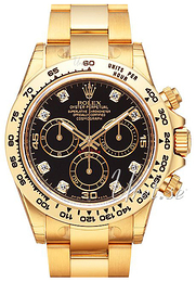 Rolex Cosmograph Daytona Czarny/18 karatowe żółte złoto Ø40 mm 116508-0008