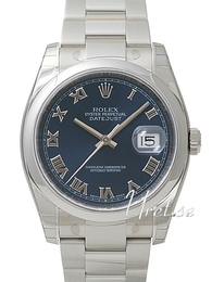 Rolex Datejust Steel Niebieski/Stal Ø36 mm 116200-0060