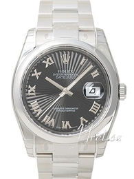Rolex Datejust Steel Czarny/Stal Ø36 mm 116200/5