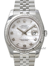 Rolex Datejust Steel Biały/Stal Ø36 mm 116234/25