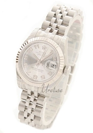 Rolex Lady Oyster Perpetual Srebrny/Stal Ø26 mm 179174/9