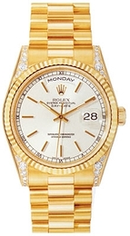 Rolex Day-Date Kremowy/18 karatowe żółte złoto Ø36 mm 118338