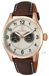 S.Coifman Dress Srebrny/Skóra Ø44 mm SC0318