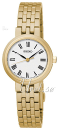 Seiko Dress Ladies Biały/Stal w odcieniu złota Ø24 mm SRZ464P1