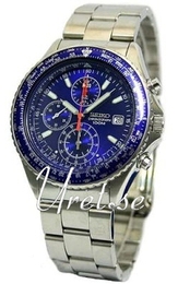 Seiko Chronograph Niebieski/Stal Ø43 mm SND255