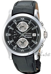 Seiko Premier Czarny/Skóra Ø40 mm SNA587P1
