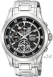 Seiko Premier Czarny/Stal Ø45 mm SPC051P1