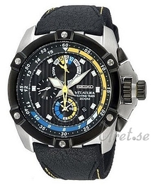 Seiko Velatura Czarny/Skóra Ø43 mm SPC049P1