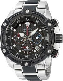 Seiko Velatura Czarny/Stal Ø45 mm SRQ001J1