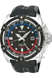 Seiko Velatura Czarny/Skóra Ø44 mm SUN013P1