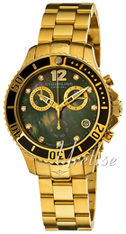 Stührling Original Aquadiver Regatta Czarny/Stal w odcieniu złota Ø36 mm 162CR.112C327