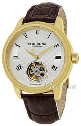 Stührling Original Legacy Perennial Srebrny/Skóra Ø42 mm 780.03