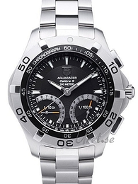 TAG Heuer Aquaracer Calibre S 1/100Th Sec Electro-Mechanical Chronograph Czarny/Stal Ø43 mm CAF7010.BA0815