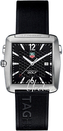 TAG Heuer Golf Watch Czarny/Guma 36x36 mm WAE1111.FT6004