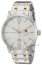 Tommy Hilfiger George Biały/Stal w odcieniu złota Ø44 mm 1791214