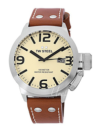 TW Steel Canteen Beżowy/Skóra Ø45 mm TW1